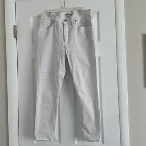 Madewell Classic White Jeans - 9” Mid-Rise Skinny Crop